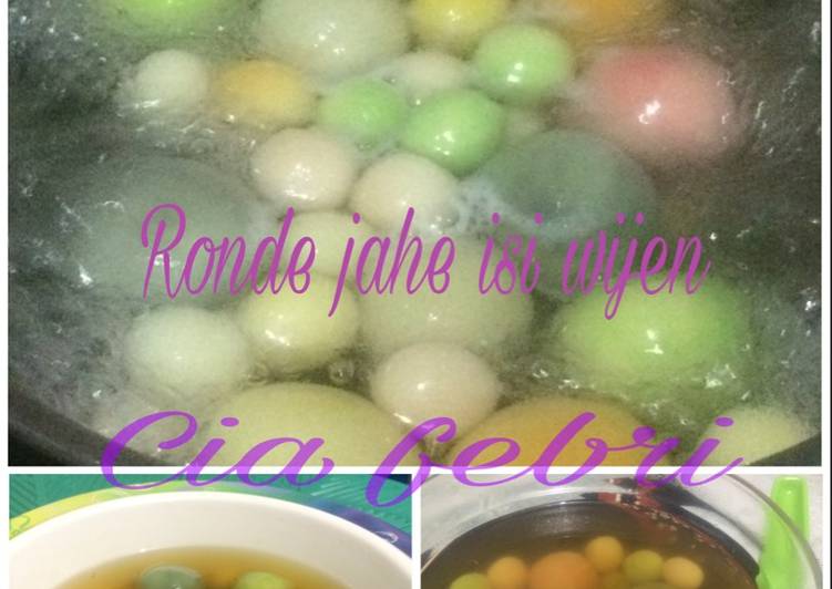 Resep Ronde jahe rasa buah isi wijen, Bikin Ngiler
