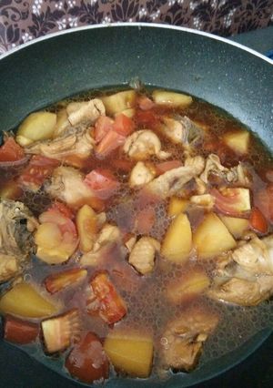 Foto resep Semur ayam kentang