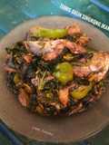 Tumis Daun Singkong Ikan Peda