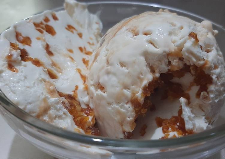 Steps to Make Quick Praline crunch ice cream recipe❤❤🥰(Iftar Special)