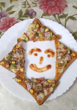 A picture of Bread pizza.
