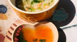Hình ảnh món Cháo cá hồi rau cải đậu bắp cho bé ăn dặm (8mth+)