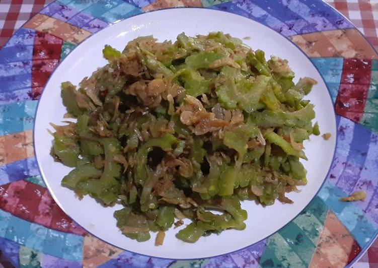 Resep: Untuk Mencoba Di RumahPare Ayam Rebon Tidak Pahit