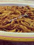 Stir oat pasta Mai carrot da Koran wake da kirjin kaza