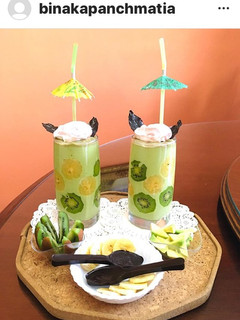 A picture of Avocado Smoothie with condensed milk #chocolateSpoon#Photographychallenge.