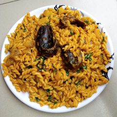 Macaroni and sweet potato jollof A picture of Macaroni and sweet potato jollof.