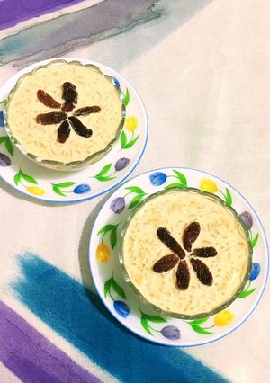 A picture of Nolen Gur Payesh / Jaggery Rice Pudding.
