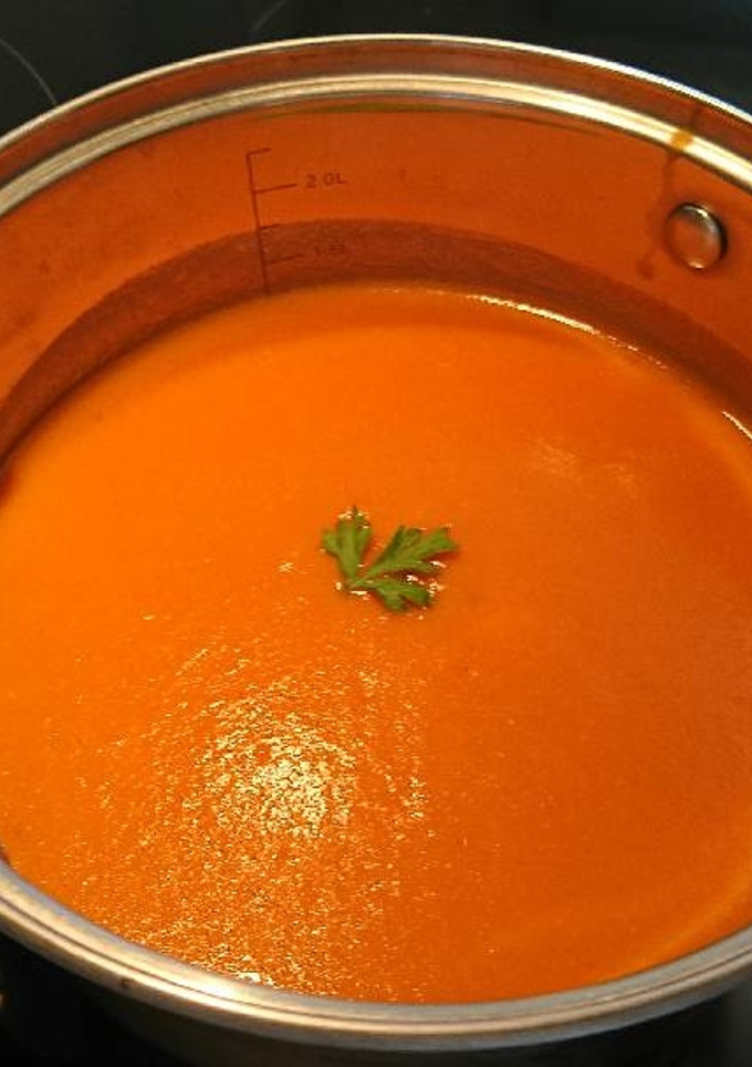 Una foto de Crema de calabaza y zanahoria