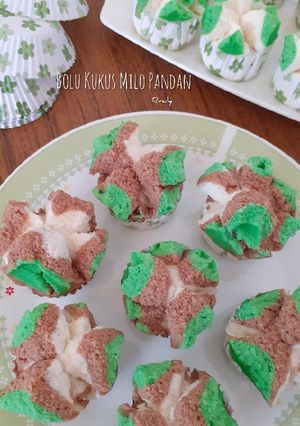 Foto resep Bolu Kukus Milo Pandan