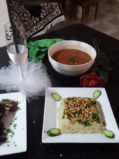 صورة لوصفة رز وفاصوليا