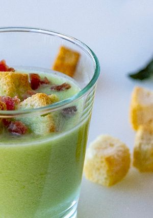 Una foto de Gazpacho de calabacín