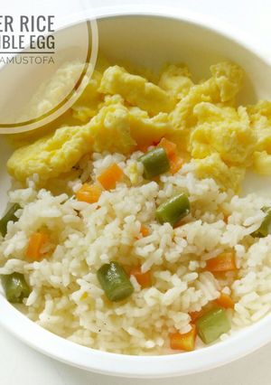 Foto resep Butter rice scramble egg (MPASI 1 tahun)
