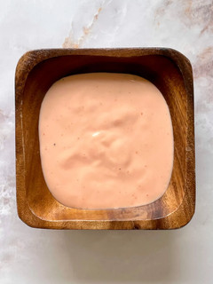 Una foto de Bechamel de pimientos del piquillo