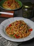 Tumis Spaghetti Kari Pedas