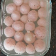 Minnie Strawberry rasgulla boiled A picture of Minnie Strawberry rasgulla boiled.