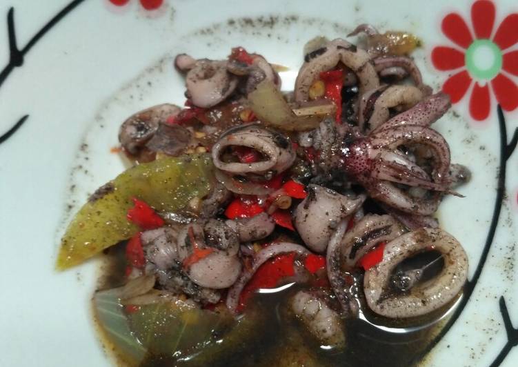 Bumbu meracik Cumi bumbu hitam #ResepKeduaku yang mudah