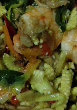 Foto resep Oseng jagung muda dan udang