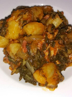 Una foto de Acelgas rehogadas con bacon