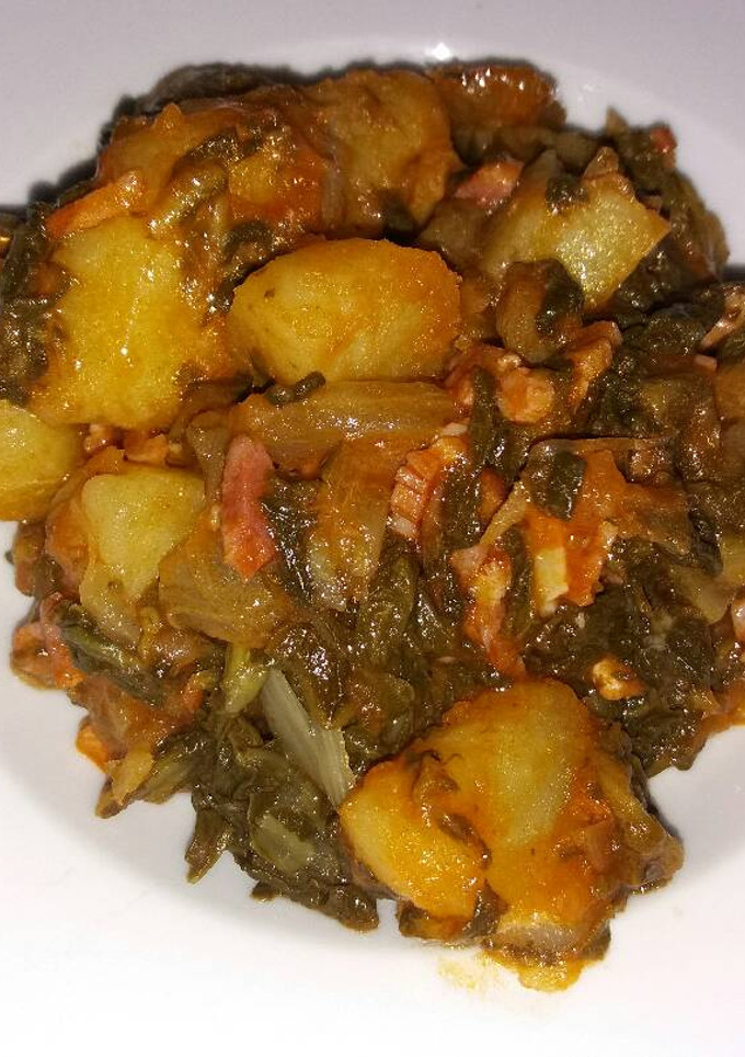 Una foto de Acelgas rehogadas con bacon