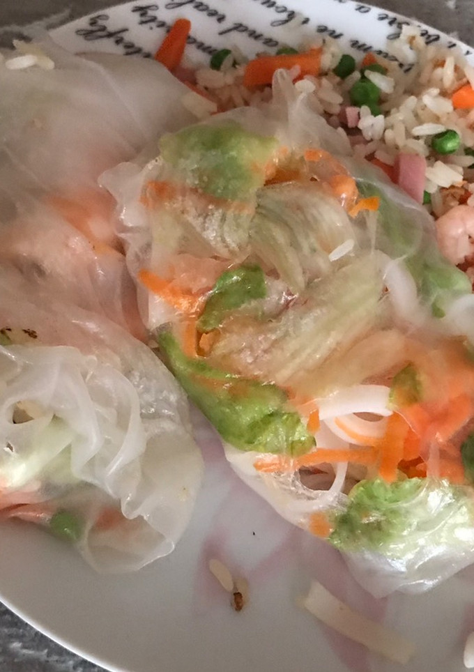 Una foto de Rollitos Vietnamitas saludables