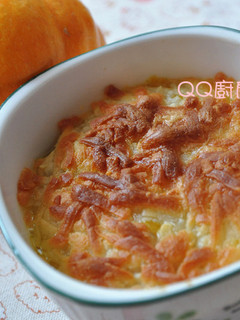 焗烤南瓜栗子燉飯 的食譜成品照片
