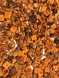 A picture of Chex Mix - Carolina Reaper Style.