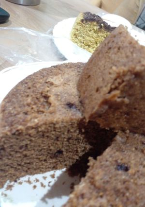 Una foto de Torta grande al microondas - bizcochuelo, matera, budín - opción limón o chocolate - dos sabores