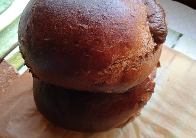 Brioche au chocolat fourrée au chocolat