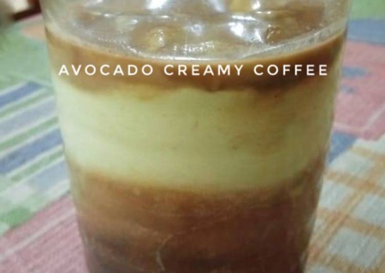 Avocado creamy coffee