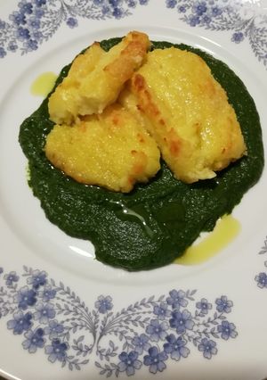 Foto di Gnocchi alla romana su crema di spinaci