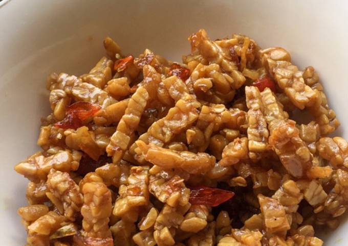 Anti Ribet, Buat Kering Tempe (Fried Tempe with Sweet and Spicy Glaze) Kekinian