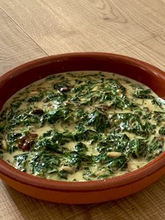 Una foto de Espinacas a la crema Thermomix