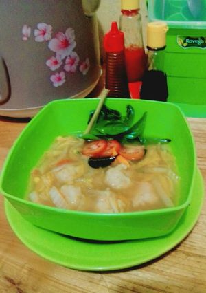 Foto resep Sup bola udang/Tomyum shrimp balls 🍲 🍜