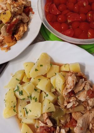Germán tradicional schinken 🧄🍅(csirkemell bazsalikomosan friss paradicsomos) recept fotója