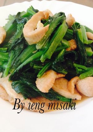 Foto resep Chinese choy sum leher Babi