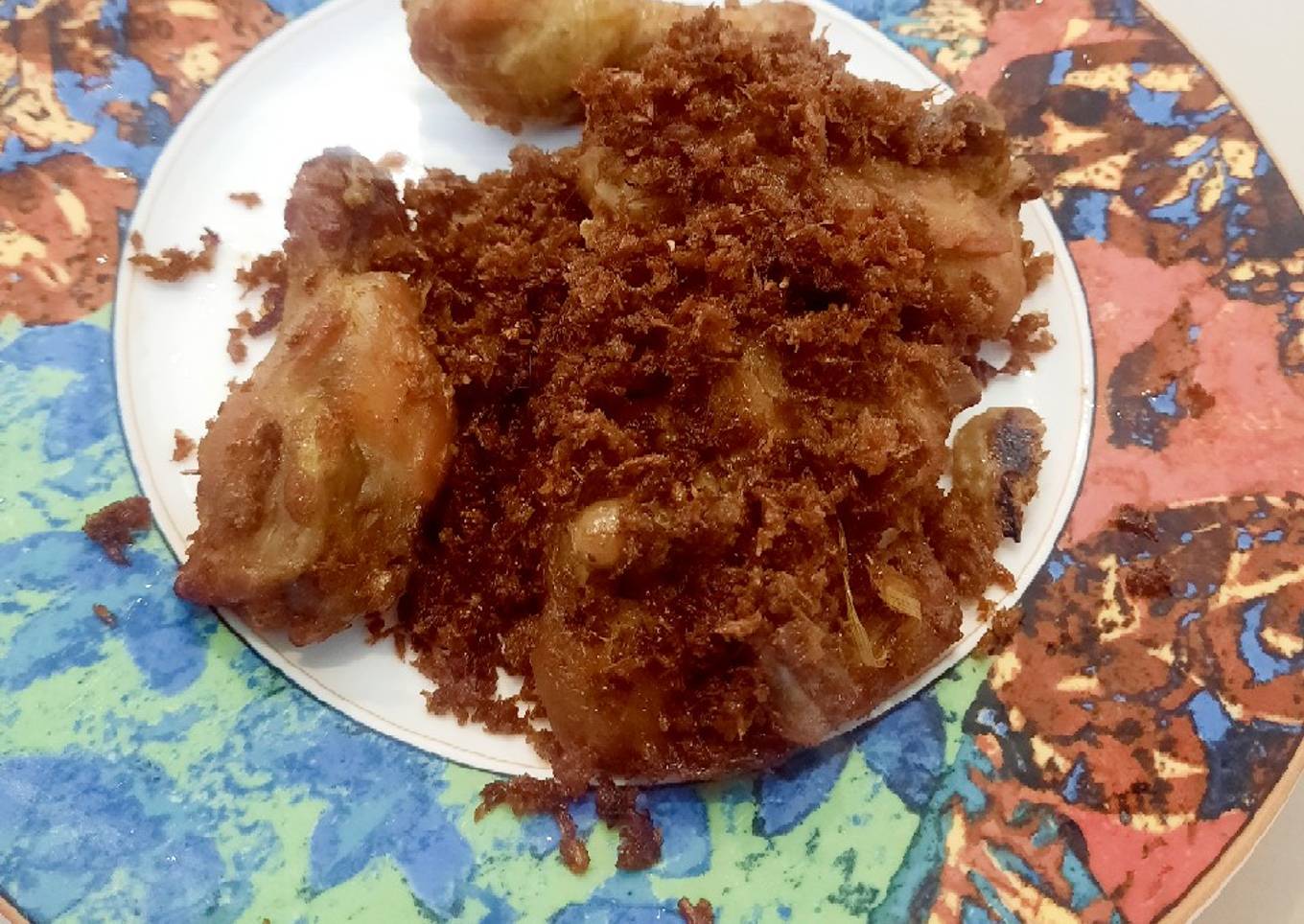 Ayam goreng srundeng lengkuas / laos praktis