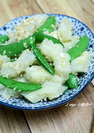 鹹蛋甜豆炒苦瓜 的食譜成品照片