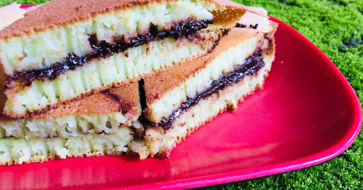 Resep Martabak teflon pandan (no mixer) Praktis banget, simple banget