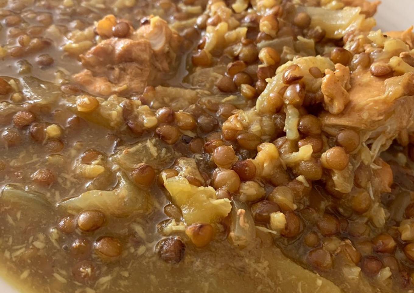 Lentejas al curry con manzana con olla GM H Deluxe