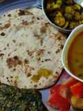 #cook pad india#jowar pulka roti,Dal,Kutra saag,kundru,pickle