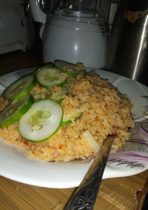 A picture of My simple native jallop rice.