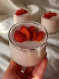 🍓Petit suisse con frutillas frescas, yogur, queso blanco y crema 🍓