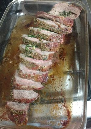 Una foto de Colita al horno rellena