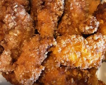 Easy Recipe Pork rinds coated chicken fingers and shrimp Yummy