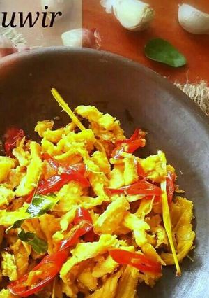 Foto resep Ayam suwir bumbu kuning
