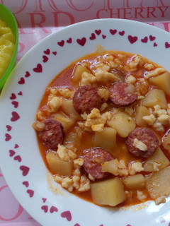 Paprikás krumpli nokedlivel recept fotója
