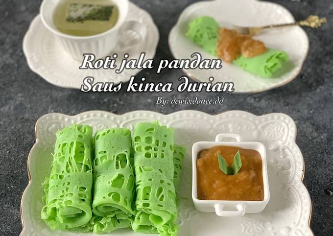 Langkah Mudah untuk Membuat Roti jala pandan durian yang Bisa Manjain Lidah