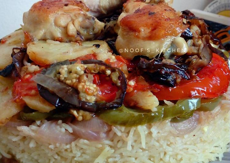 Resep Chicken Maqlooba rice (المقلوبة للدجاج) #step_by_step yang Enak