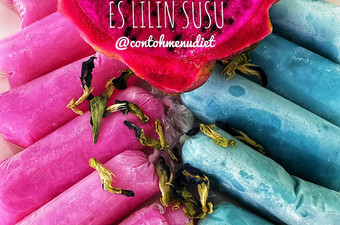 Langkah Mudah untuk Membuat Baby Popsicle Es lilin susu telang buah naga Anti Gagal