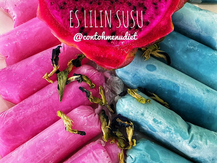 Langkah Mudah untuk Membuat Baby Popsicle Es lilin susu telang buah naga Anti Gagal